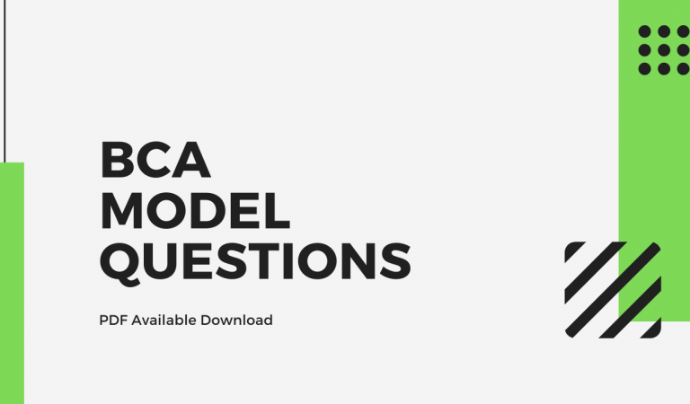 BCA First Semester Old Model Questions