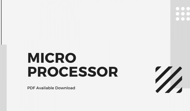 Microprocessor & Computer Architecture Complete Note (Pocket Edition)