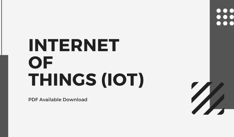 Internet of Things Complete Note